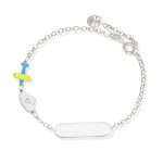 Bracciale targhetta con aereo e nuvola