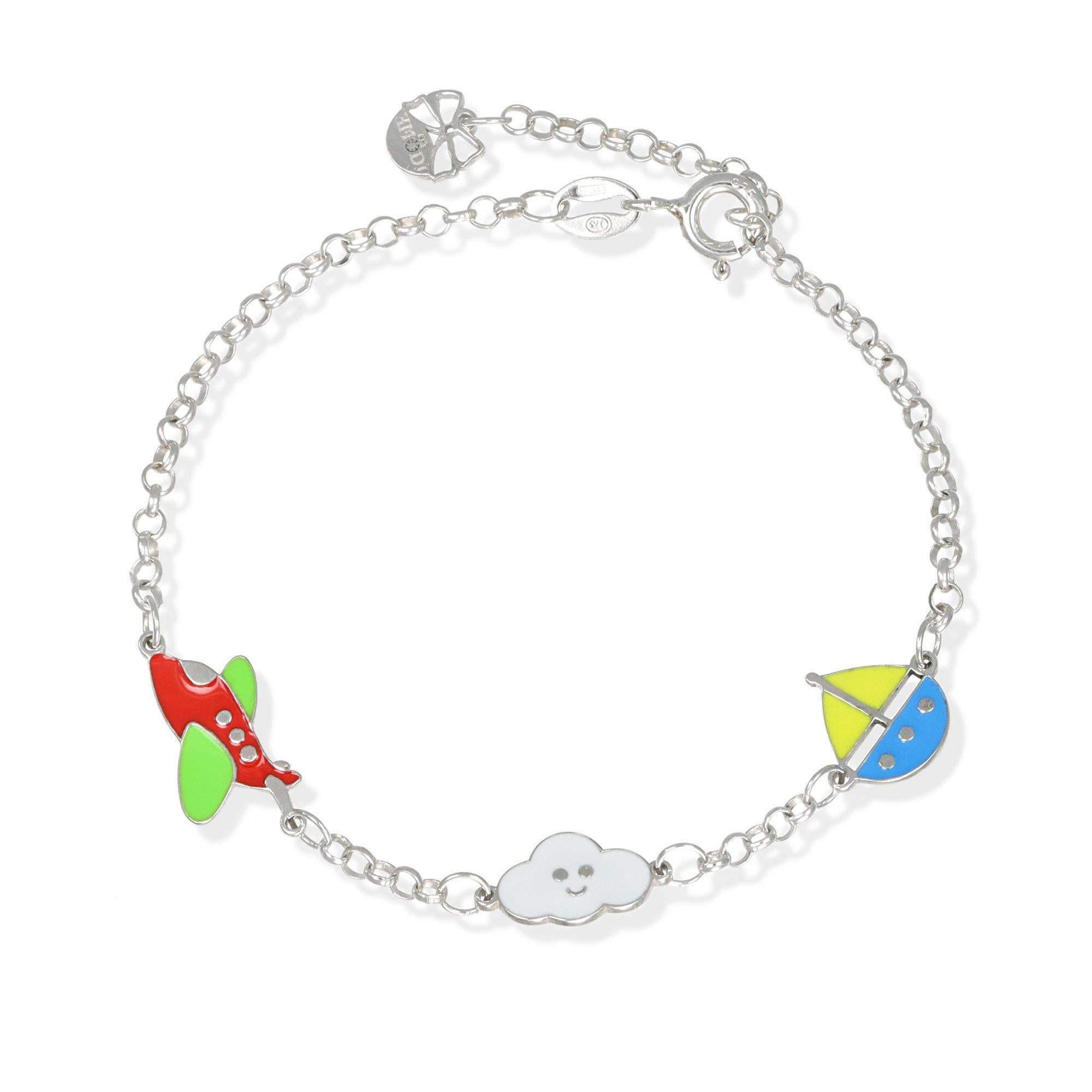 Bracciale barca aereo e nuvola