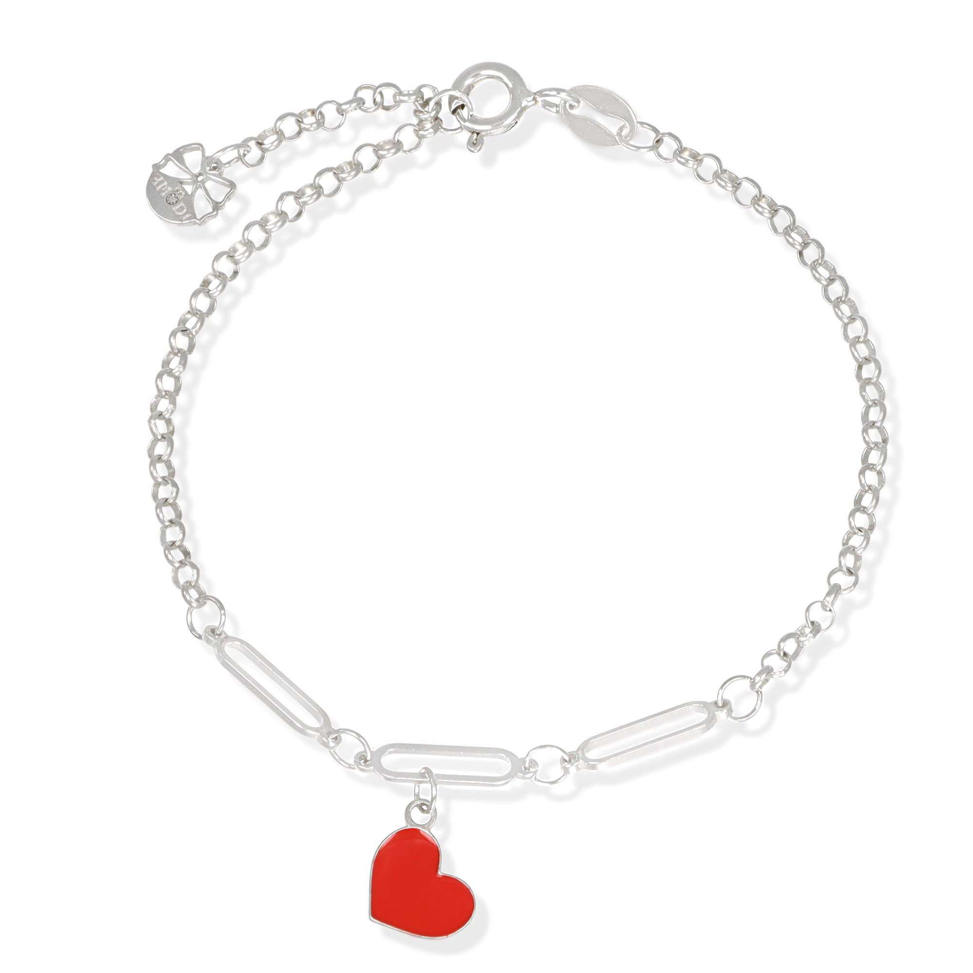 Bracciale cuore charm