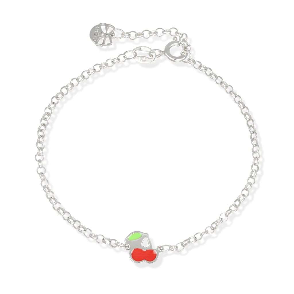Children's Silver Bracelet with Cherry