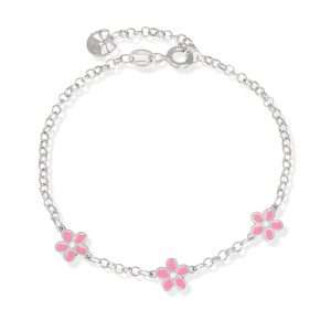 bracciale fiorellini rosa