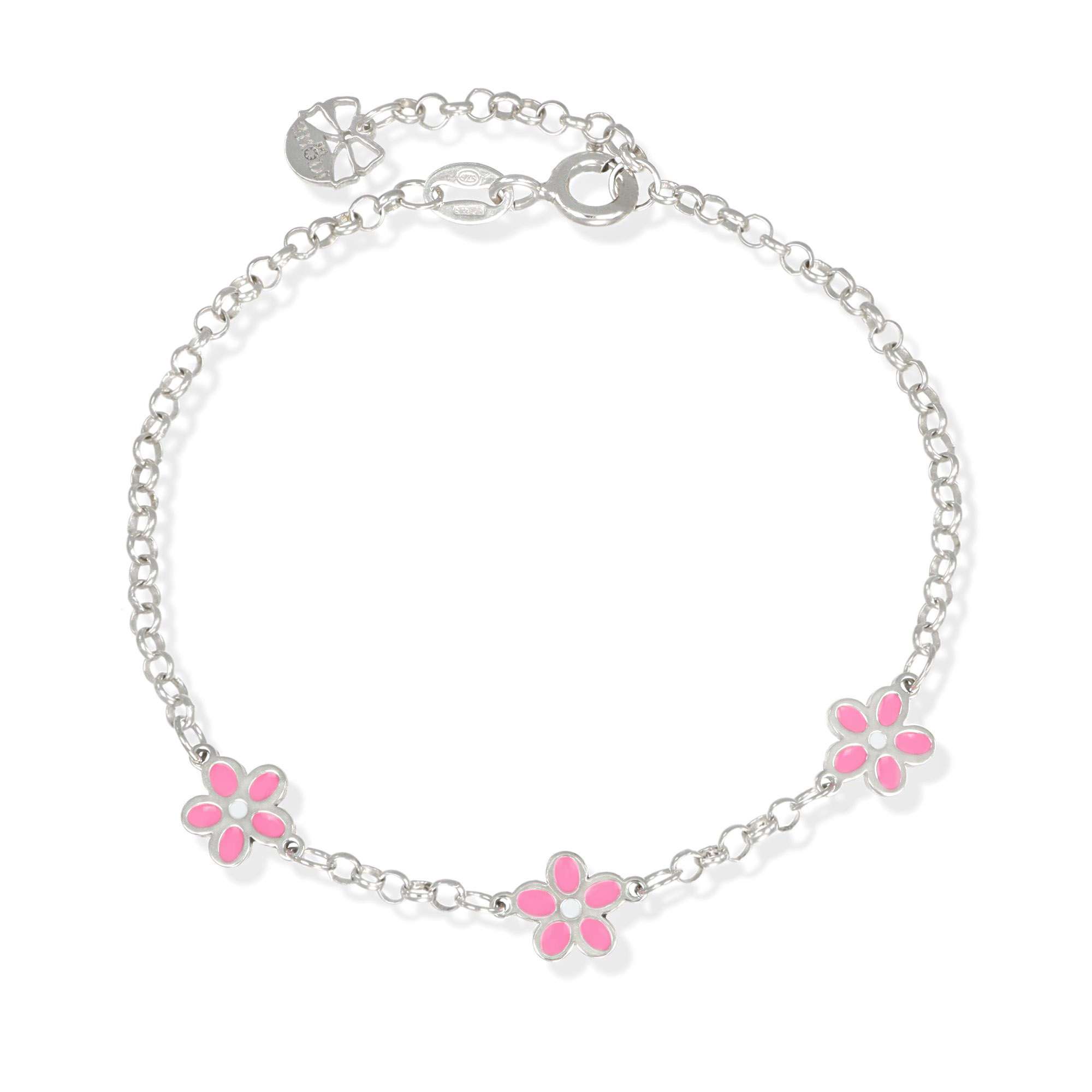 bracciale fiorellini rosa