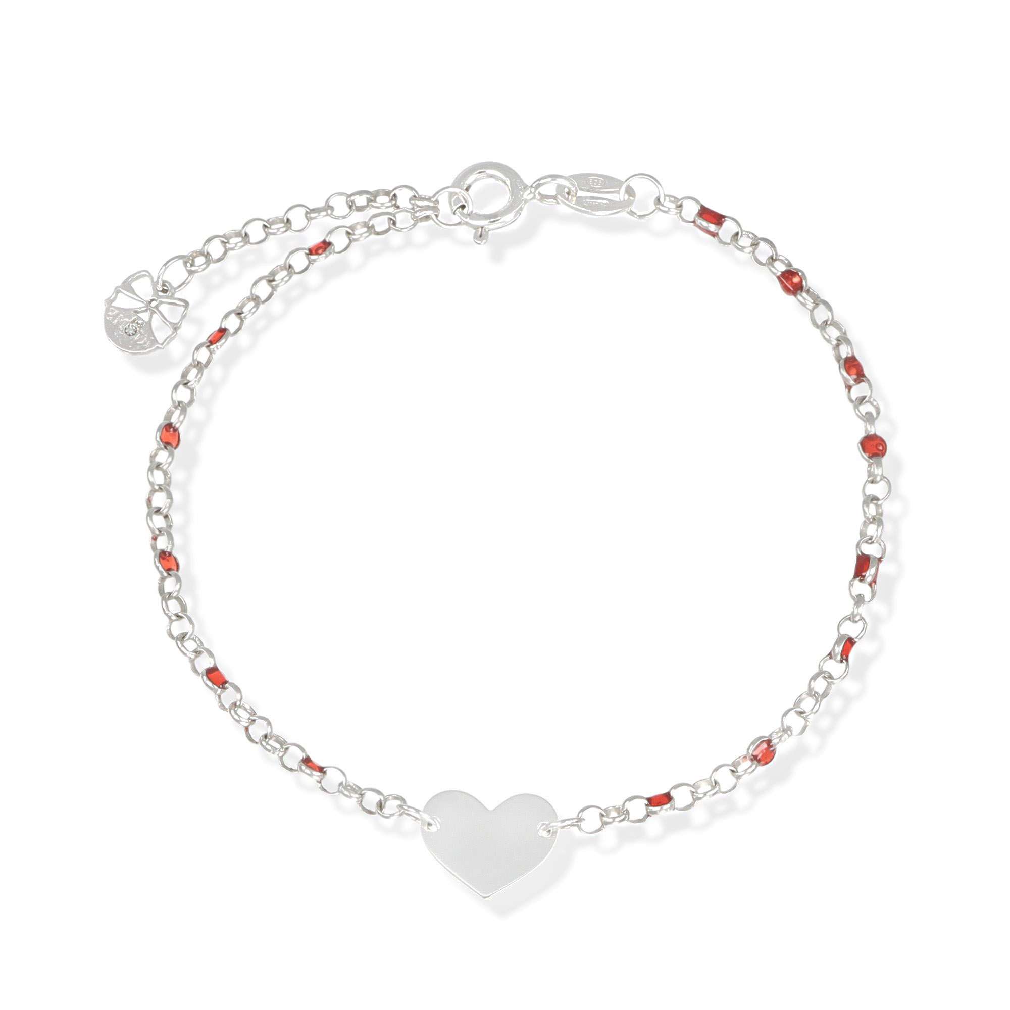Bracciale cuore Argento e smalti