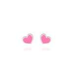 Orecchini cuore fucsia