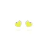 Orecchini cuore giallo