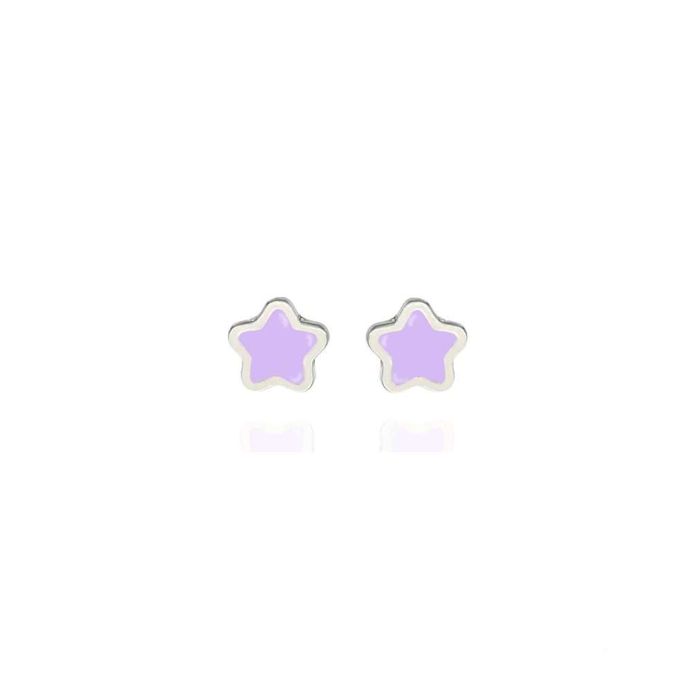 Orecchini stella viola Orecchini stella viola