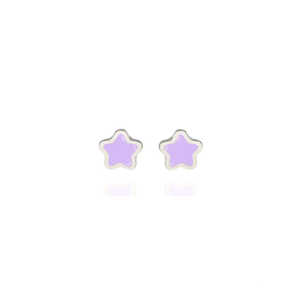 Orecchini stella viola
