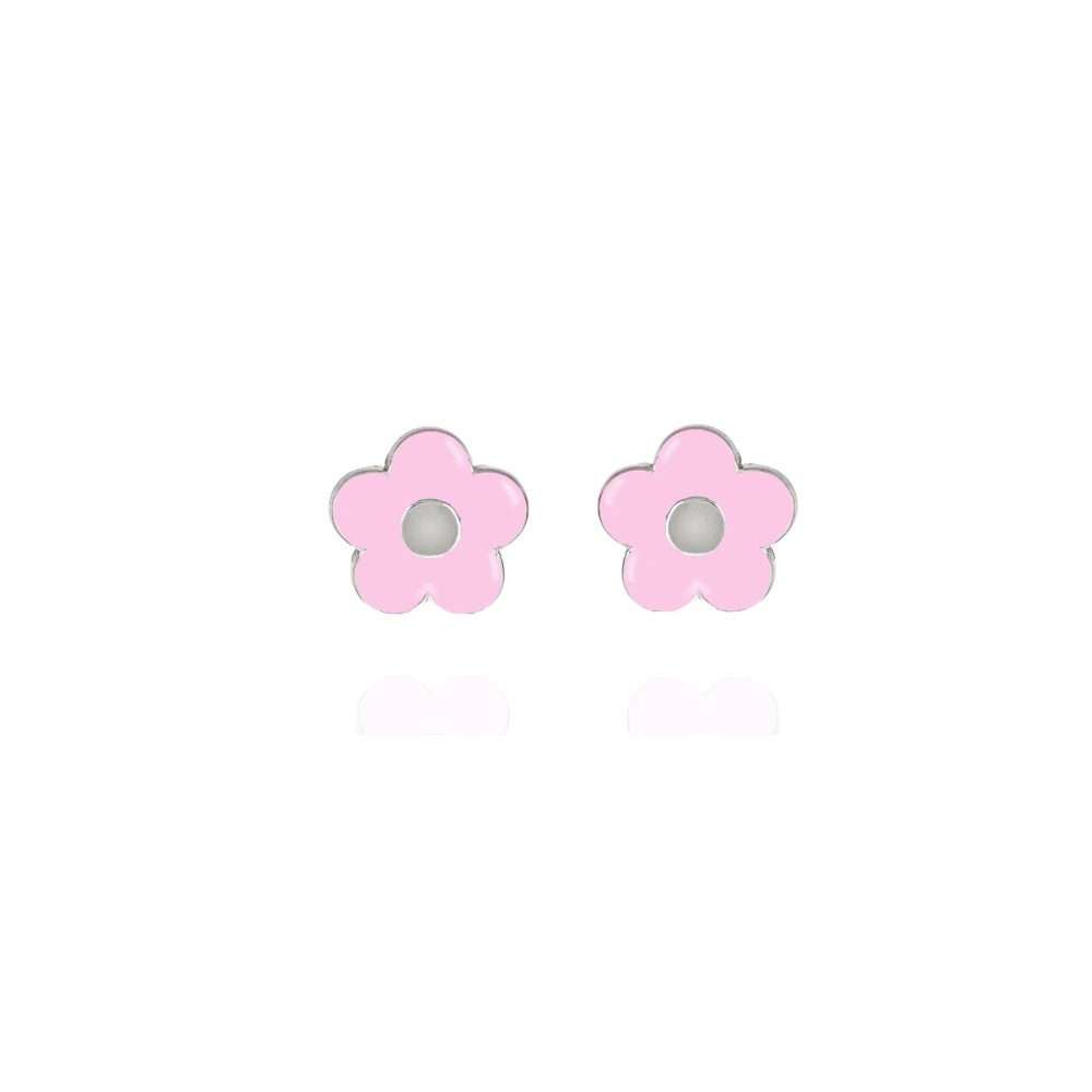 Orecchini fiore rosa Orecchini fiore rosa