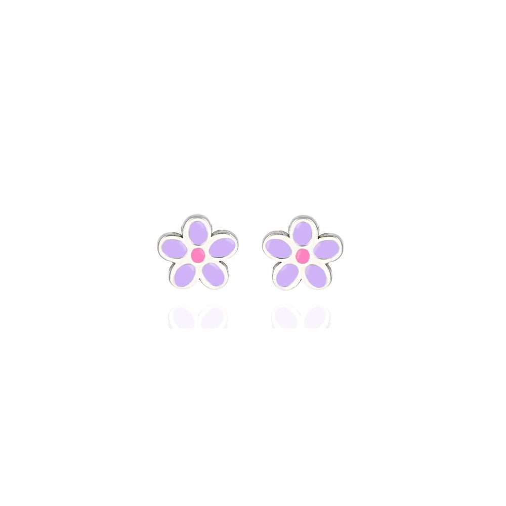 Orecchini fiorellino viola Orecchini fiorellino viola