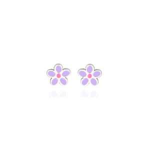 Orecchini fiorellino viola