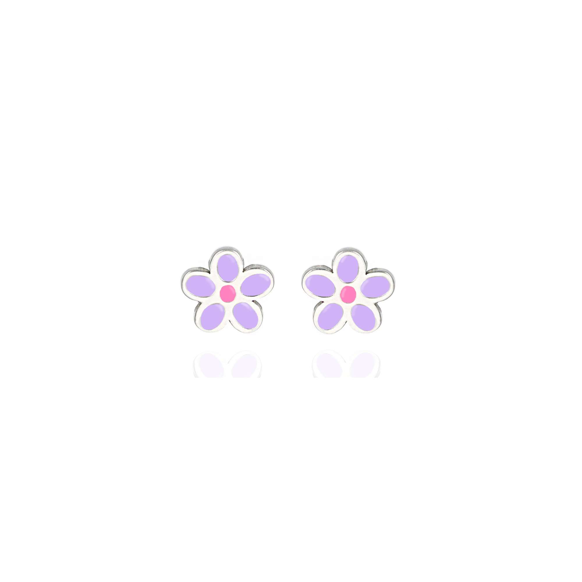 Orecchini fiorellino viola