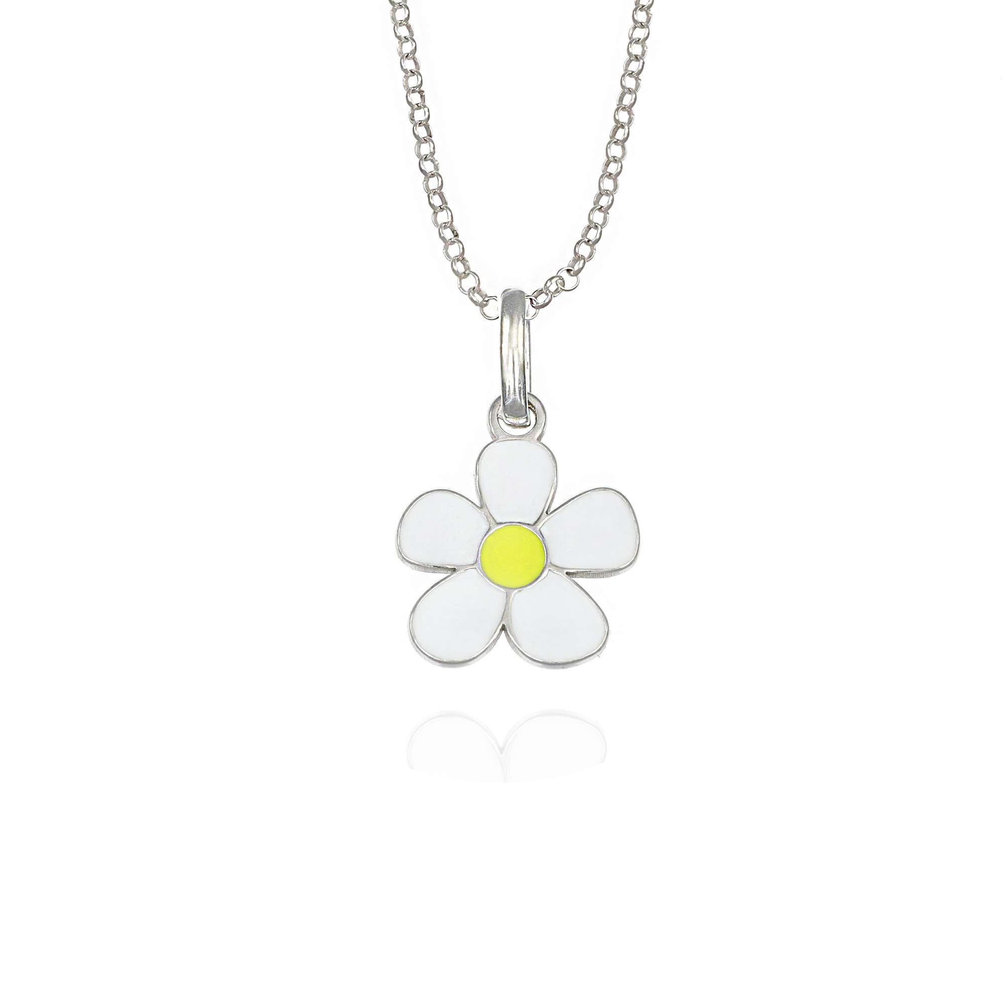 Collana con margherita bianca