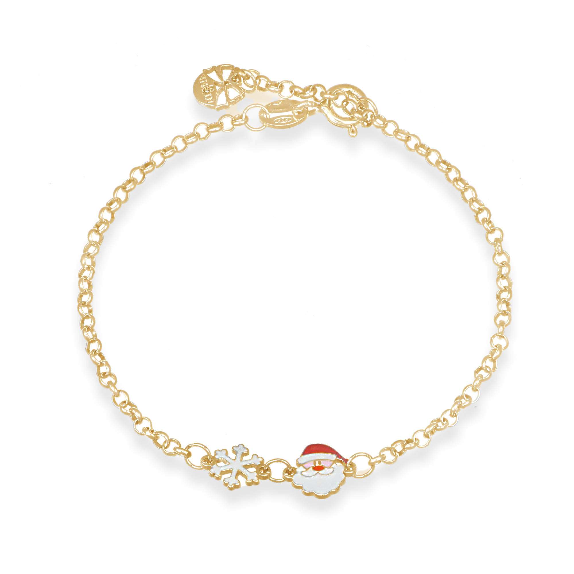 bracciale babbo natale e fiocco di neve