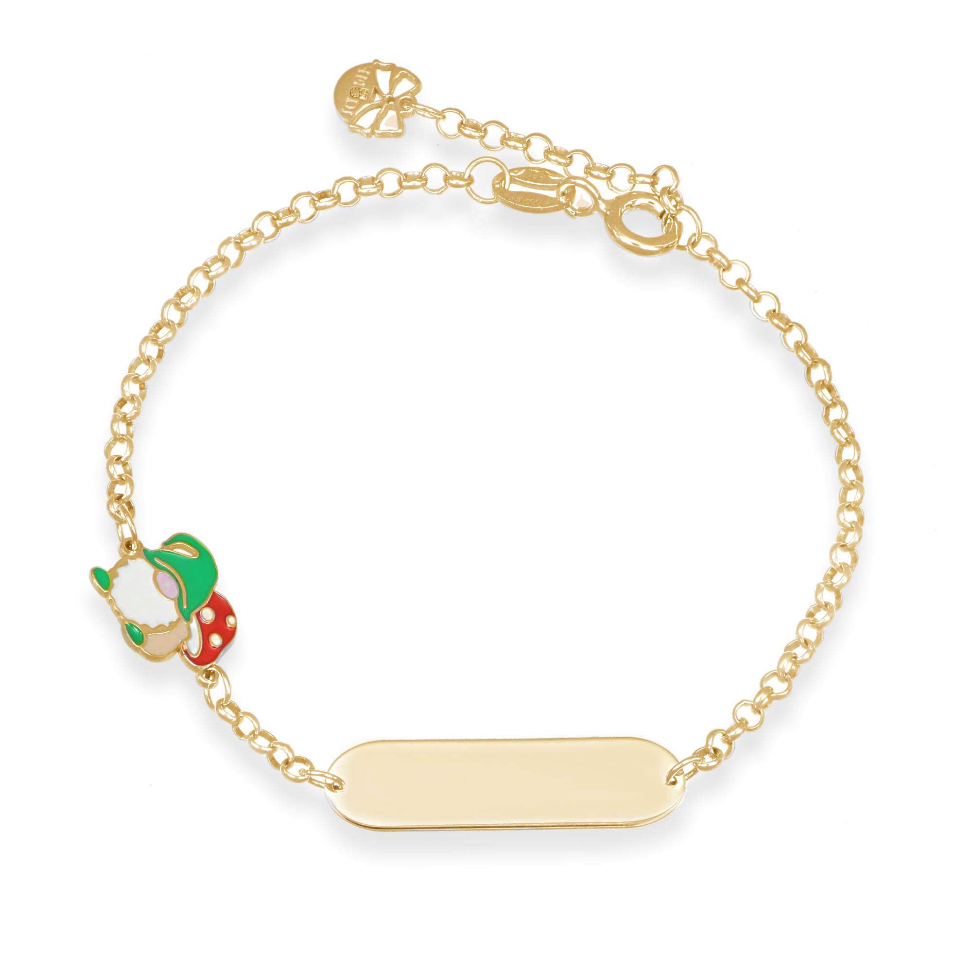 bracciale gnomo fungo oro