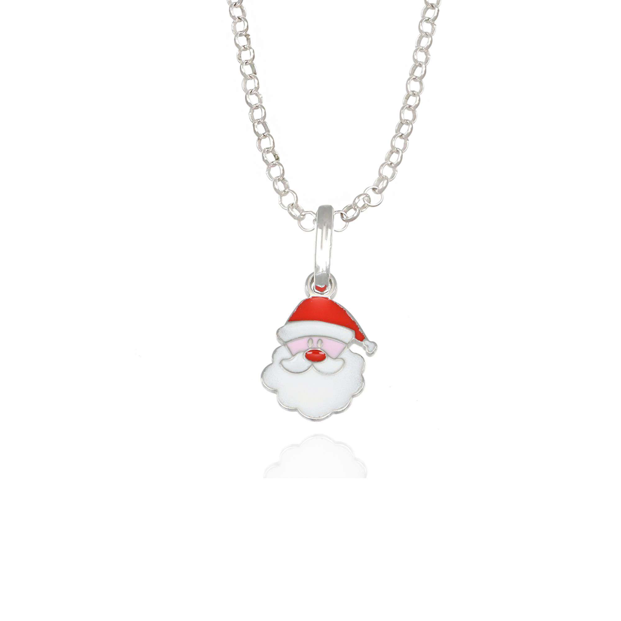 pendente babbo natale argento