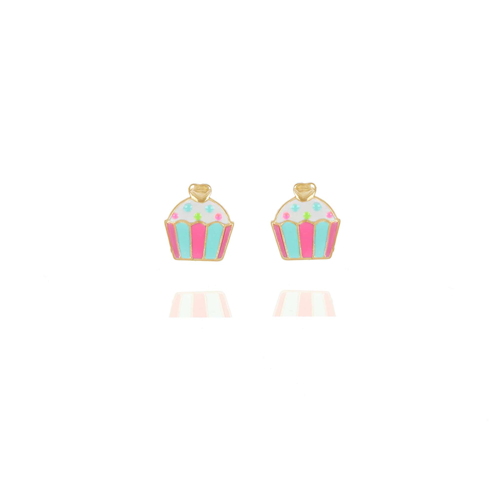 orecchini cupcake dorato