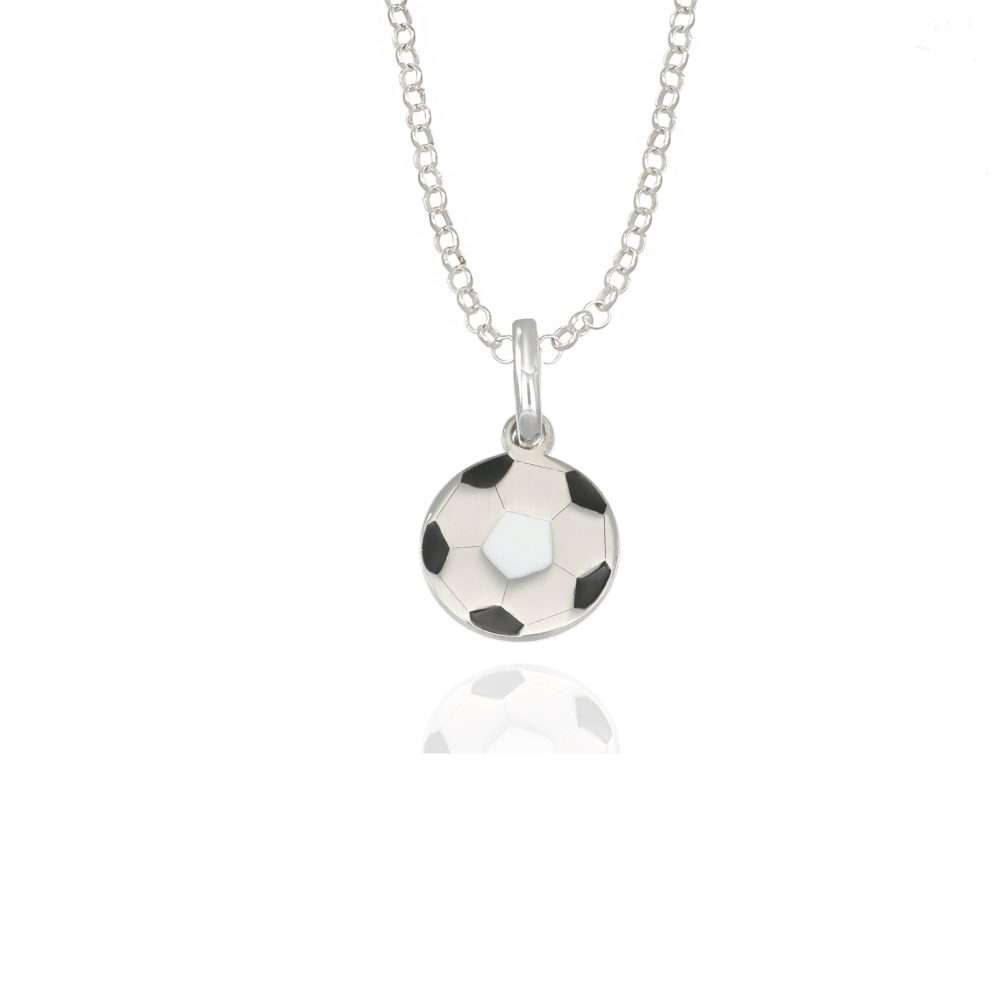 pendente pallone da calcio argento