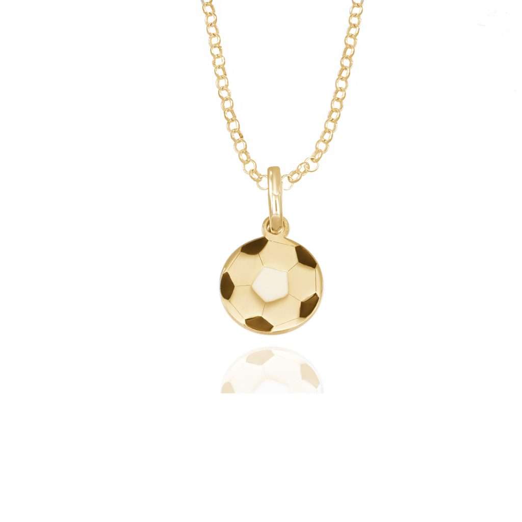 pendente pallone da calcio oro