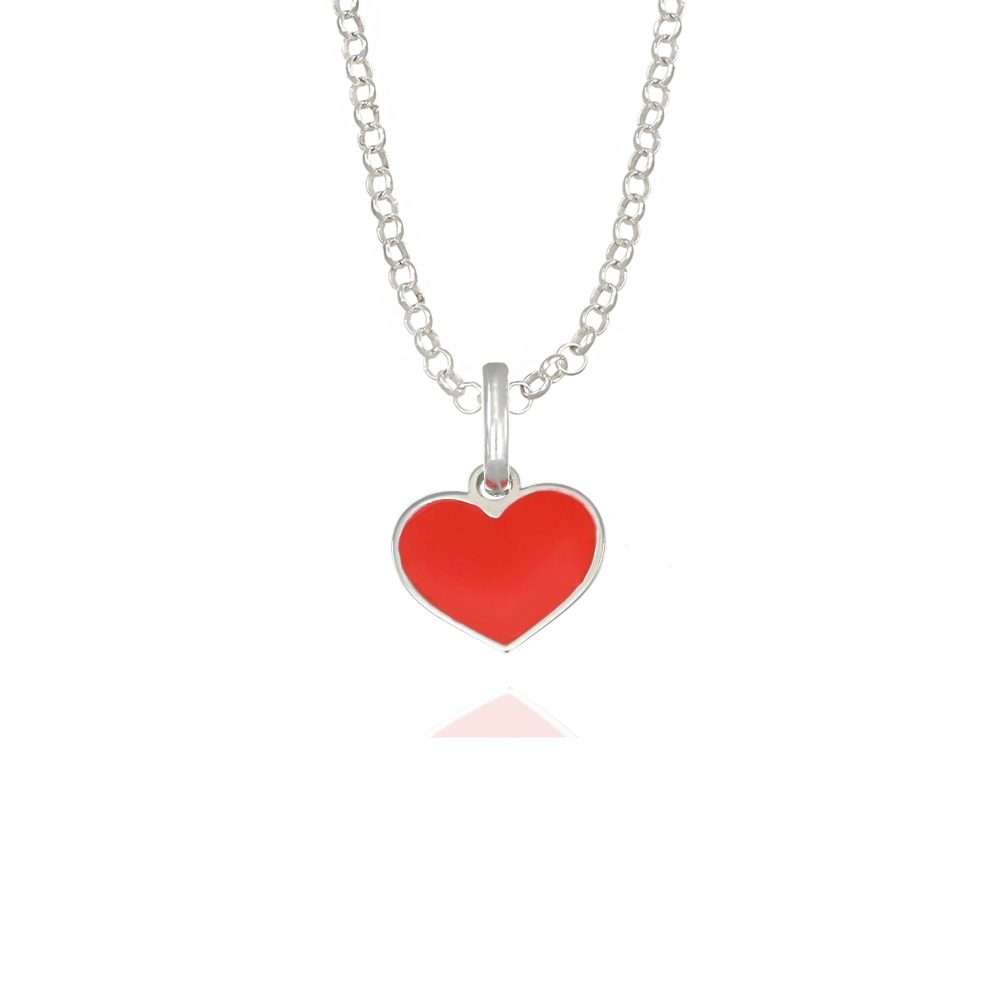 collana con cuore argento