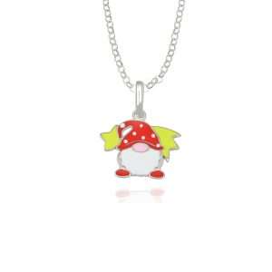 collana gnomo e stella cometa argento
