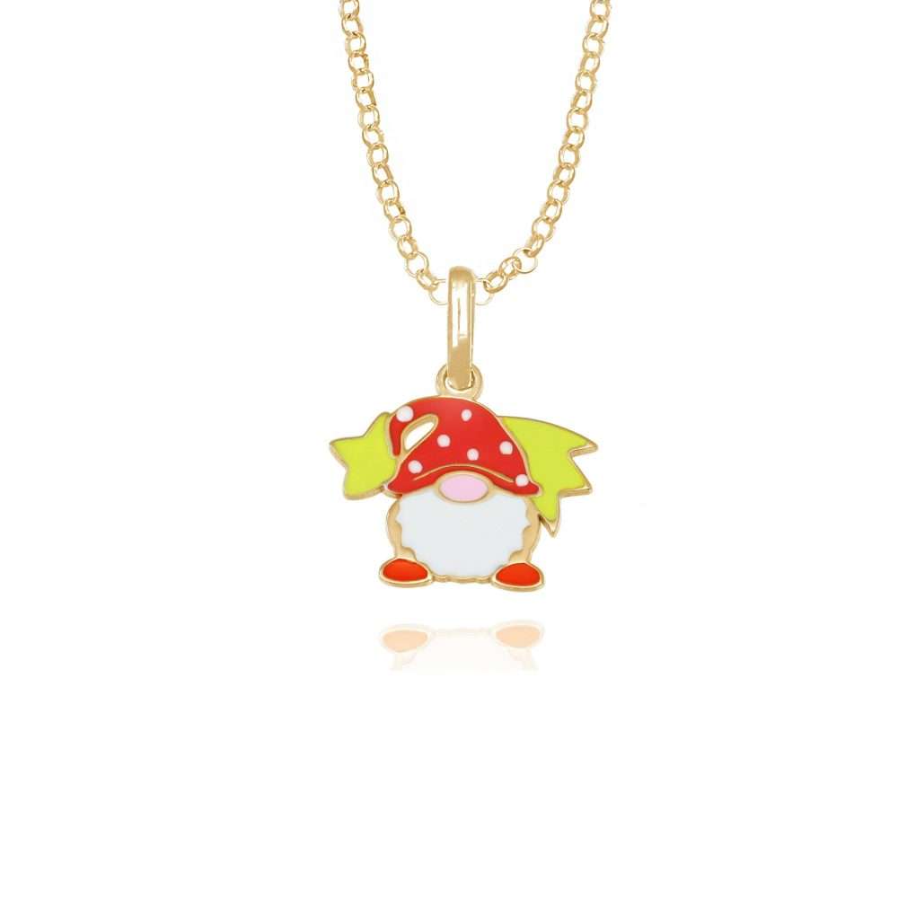 collana gnomo e stella cometa oro