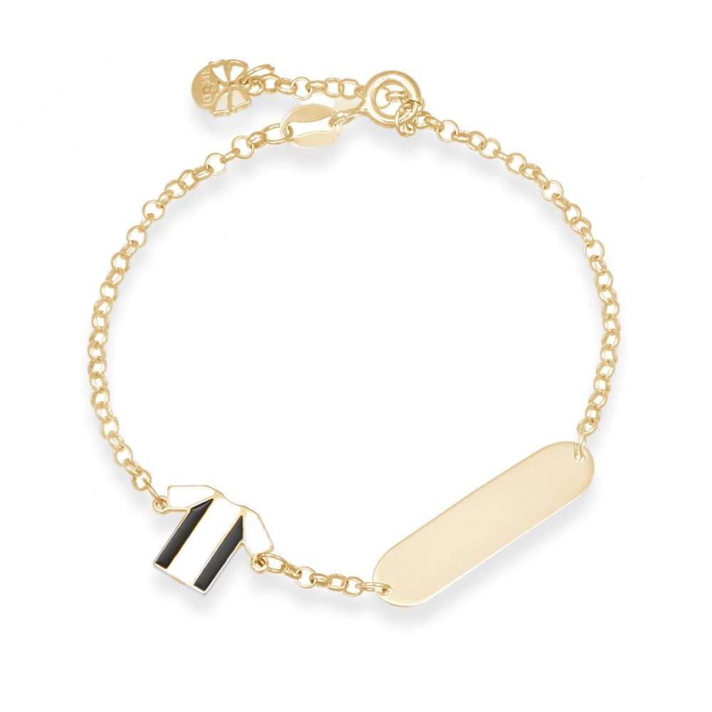 bracciale targa e maglia gold