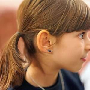 Orecchini per bambina in Argento con Pipistrello di Halloween - immagine 2