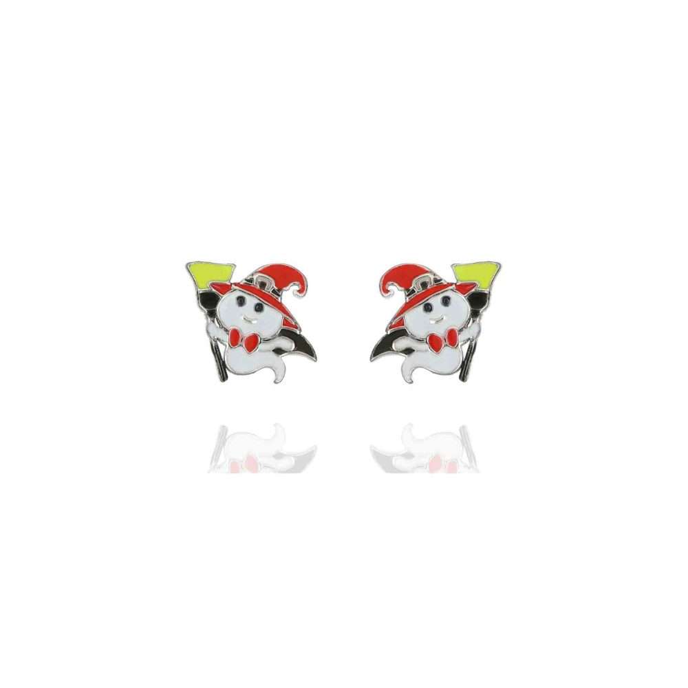 orecchino fantasma e scopa silver orecchino fantasma e scopa silver