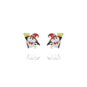 orecchino fantasma e scopa silver