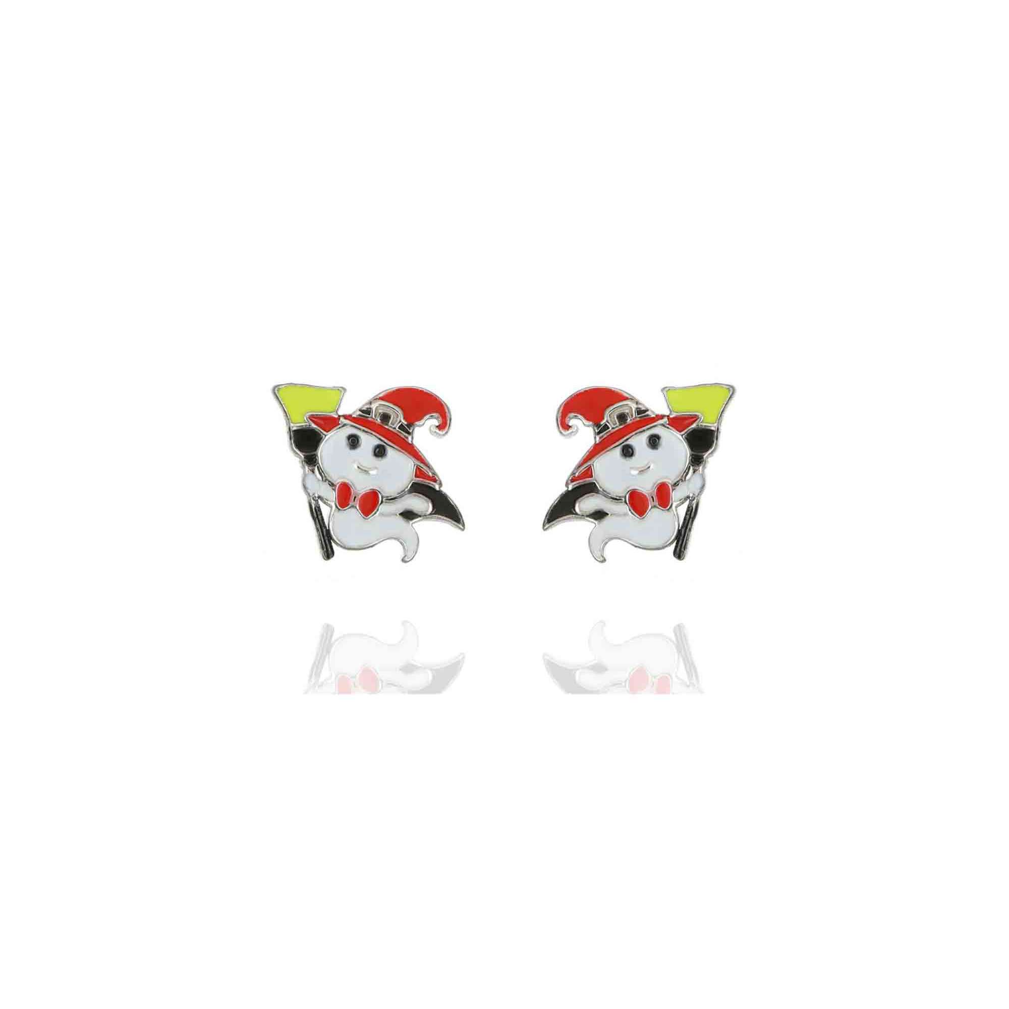 orecchino fantasma e scopa silver