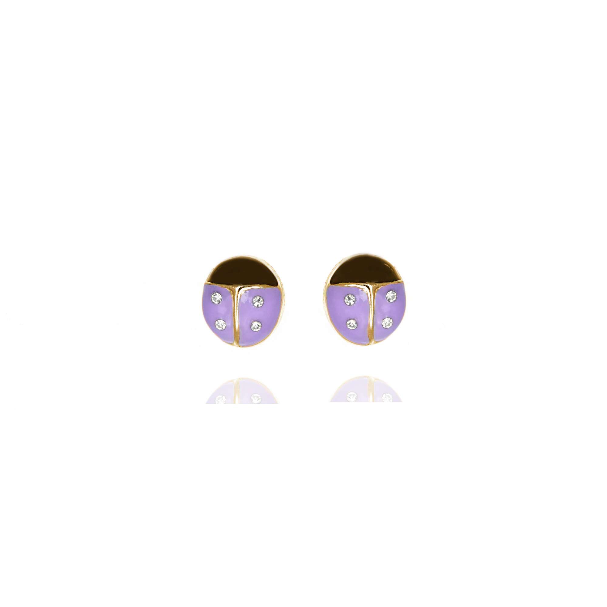 coccinella viola strass gold