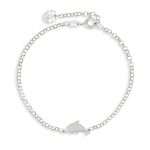 bracciale delfino bianco glitter silver