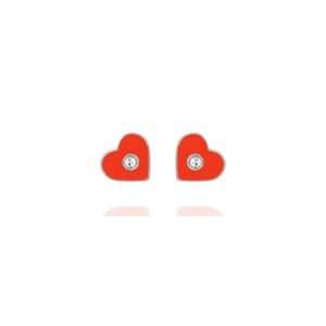 cuore rosso con zircone
