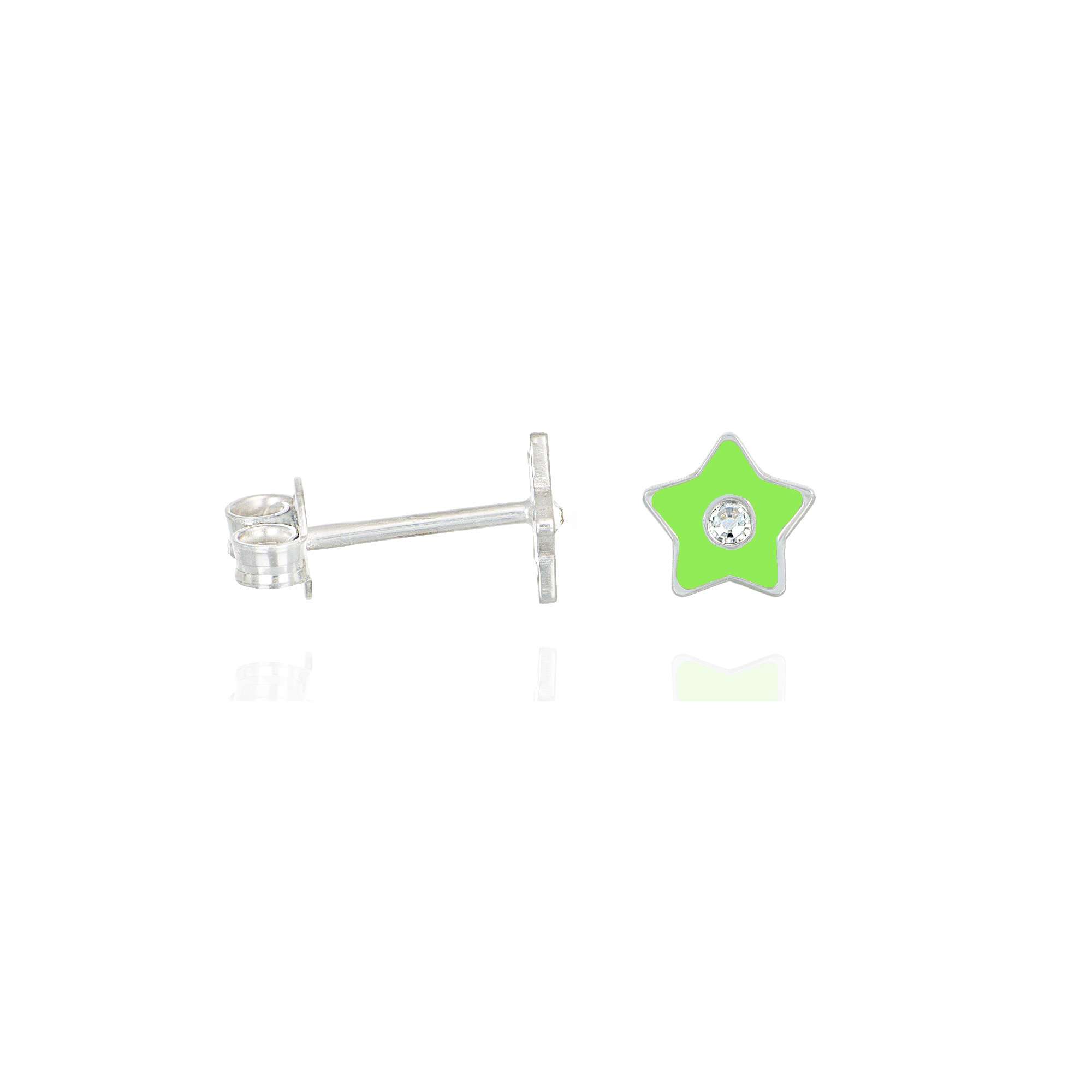 stella verde con zircone lato
