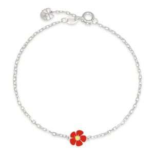 bracciale con fiore rosso