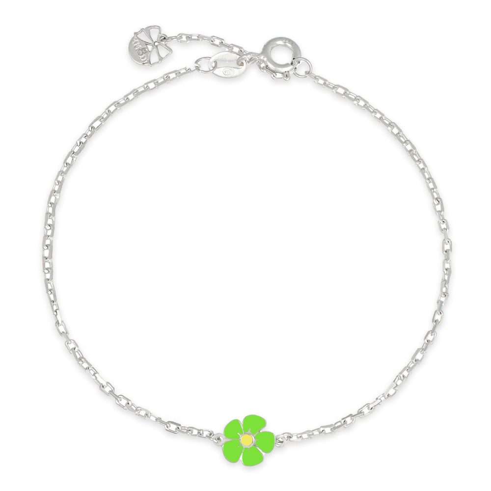 bracciale con fiore verde