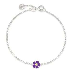 bracciale con fiore viola