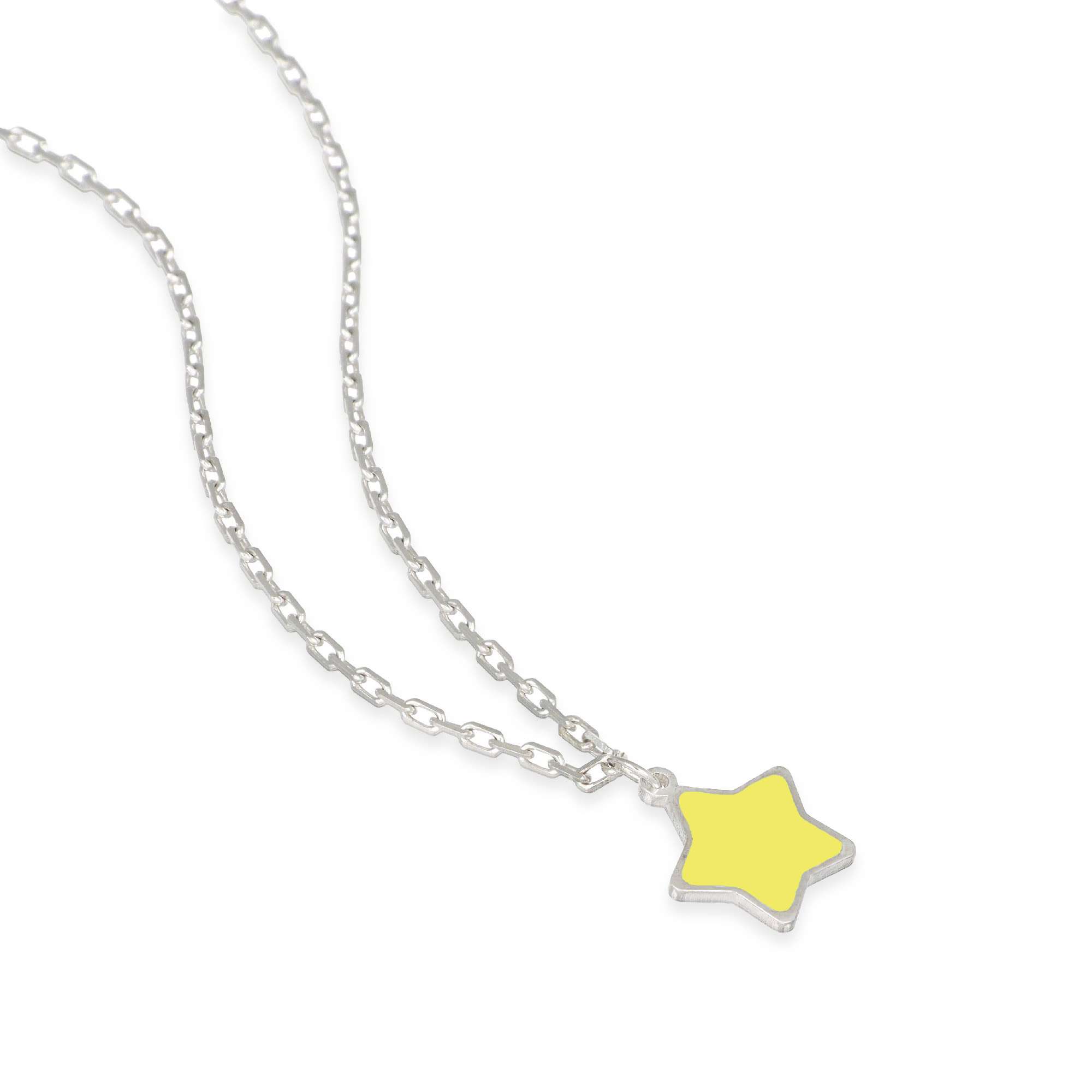 collana con stella gialla lato