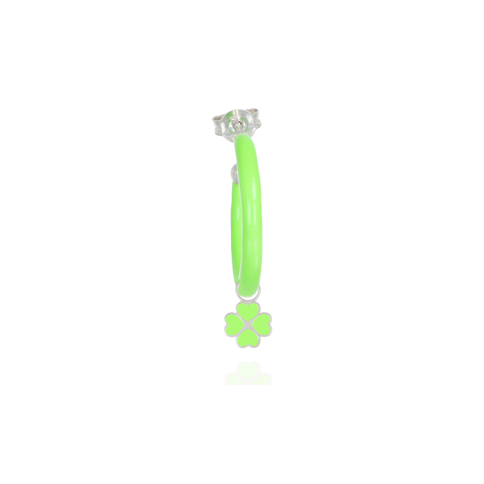 campanella verde con charm quadrifoglio