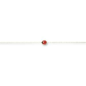 BRACCIALE CON COCCINELLA ROSSA E STRASS | BRCOCCSW-RED - immagine 1
