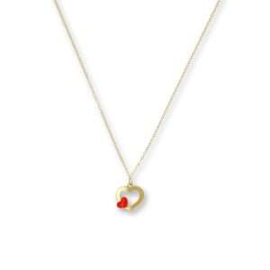COLLANA CON CUORE E SMALTO | CL-PEEM0007 - immagine 1