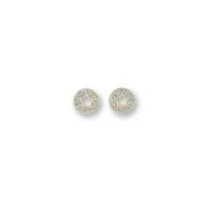 ORECCHINI A FORMA DI CERCHIO CON STELLA DECORATI CON GLITTER | E90OR1282 - immagine 1